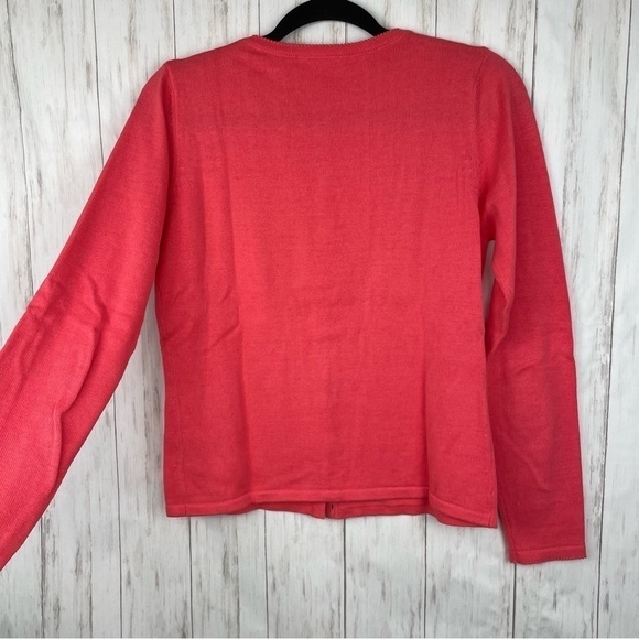 White + Warren Peach Cardigan Small - Picture 2 of 5